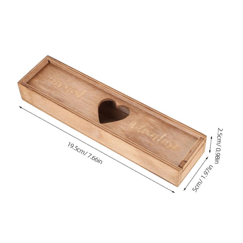 Wooden Pregnancy Announcement Box with Lid Keepsake Case Reveal Storage Brown Pregnancy Test Box for Newborn