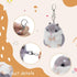 RAYNAG Set of 2 Cute Hamster Plush Keychains Stuffed Animals Keyring Charm