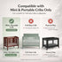 3 inch Dream On Me Spring Coil Portable Crib Mattress | Greenguard Gold Certified, Brown clouds