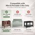 2-in-1 (38x 24x 3), 3 Dream On Me Holly Mini & Portable Crib Mattress Dual Sided, Vinyl Waterproof Cover, Fiber Core