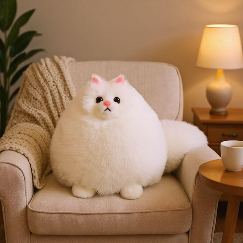 10 Inches) Winsterch Stuffed Animal Plushie Cat Stuffed Animal,Cute Soft Plush Cat Animals,White Stuffed Cat, Birthday
