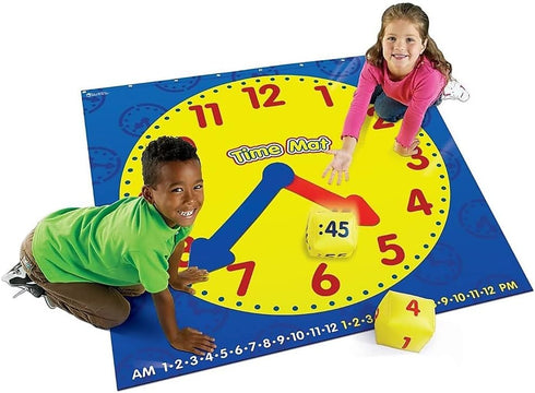 5+ Learning Resources Time Activity Mat, Homeschool, Learning Clock, Classroom Activity, Ages