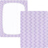 miaozhen 1 Pack 52x28 Cotton Crib Sheets for Baby Boys Girls Comfy Breathable Abstract Art Heart Purple Toddler