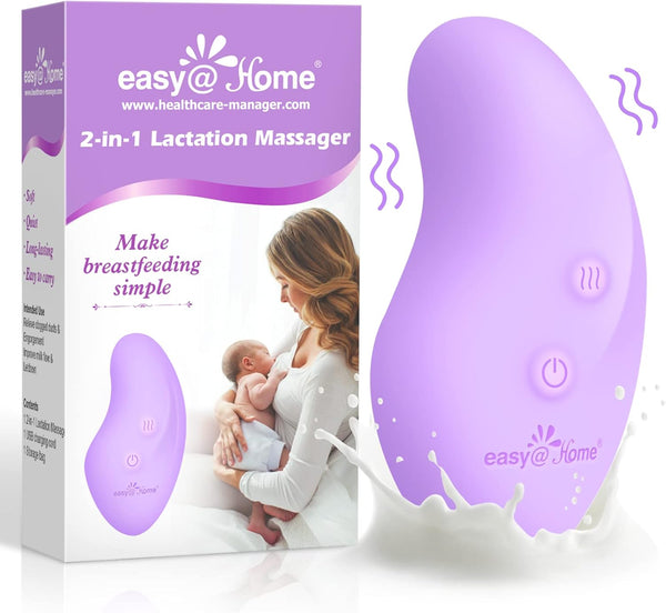 Easy@Home 2-in-1 Lactation Massager with Heat | Gentle Warming & Vibration for