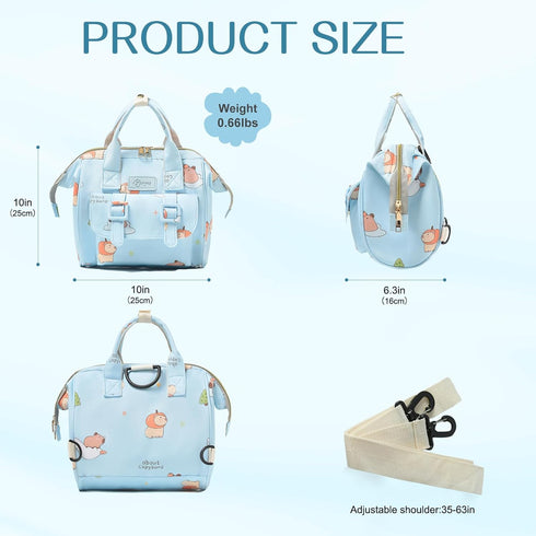 Mozzilog Backpack 4 1 Mommy Small Diaper Bag Crossbody, Convertible Mini Diapers in w/ Shoulder for Stroller, Travel