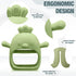 3 Pack Baby Teether Teething Toys for Babies 0-6 Months, Silicone Anti Dropping Hand Teether Pacifiers