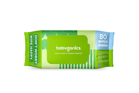 400 Count, (5 Packs 80) Babyganics Baby Wipes, Unscented Diaper Wipes