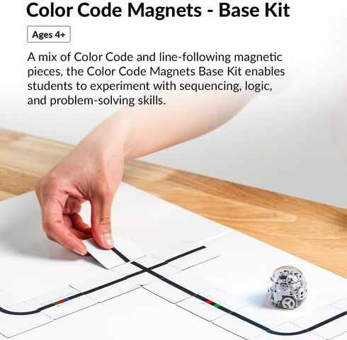 Color Code Magnets Base Kit: Interactive Coding Learning Tool for Kids Ages 5+, 36 Tiles for Classroom Education