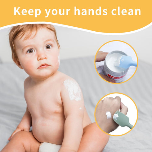 4Pack Baby Diaper Cream Spatula, Silicone Butt Spatula Baby Paste Diaper Cream Applicator for Newborn Babies