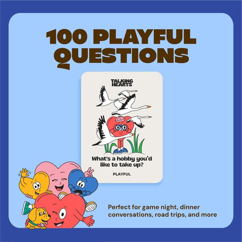 Talking Hearts 200 20 Conversation Cards for Family, Fun Questions and Challenges for Dinnertime, Road Trips, and Game