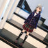 niannyyhouse 1/4 BJD Dolls Clothes Dark Blue Plaid School Uniform Blazer Outfit with Skirt and Socks (1/4BJD-Girl)