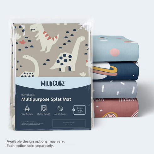 51"" WC-1001 Heavy Duty Baby Splat Mat for Under High Chair | Includes Wet Bag | Premium Washable Toddler Mat | Baby