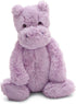 Bashful Lilac Hippo Stuffed Animal - Jellycat, Medium 12 inches, Classic Children's Gift
