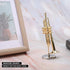 Music Instrument Miniature Replica - Mini Musical Instruments Collection Trumpet Model with Case Stand