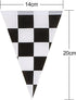 10 Meters Checkered Pennant Banner, Racing Flag Party Decoration for Race Theme Birthday Party