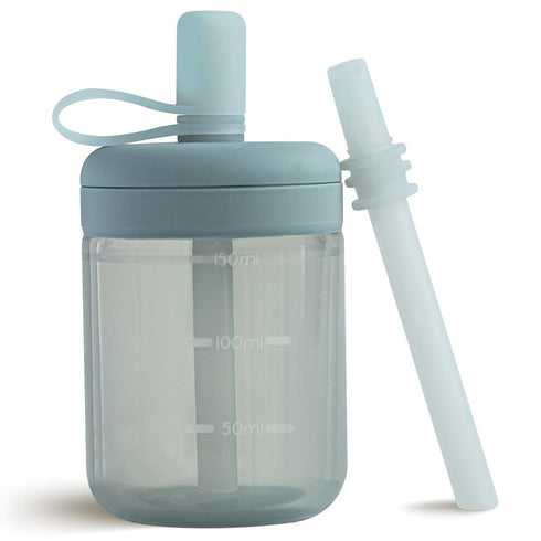 Moonkie Baby Straw Cup | Silicone Toddler Sippy Training Cup With Straw