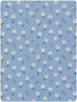 miaozhen 1 Pack 52x28 Cotton Baby Crib Sheets Comfy Breathable White Daisy Flower Pastel Blue Crib Mattress Sheet