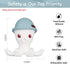 Baby Teether Toys for 3-12 Months, Fun Teething Toys for Infant 12-18 Months, Mombella Octopus Silicone Comfort Chewing