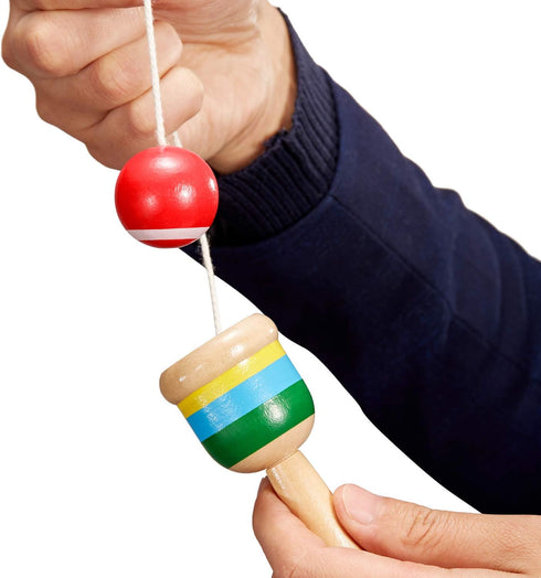TOODOO 2 Pieces Jacks Game - Ball Paddle Ball with String Cup and Ball Game for Hand Eye Coordination