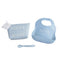 Mud Pie Blue Silicone Feeding Set for Babies