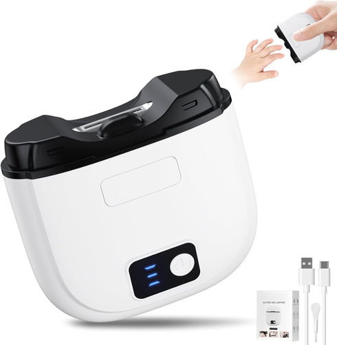 Larimuer Electric Nail Clipper - Automatic Nail Trimmer with 3 Speed Modes, LCD