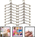 Gadpiparty 24pcs Small Doll Cloth Hangers, Mini Clothes Hanger Holders for Doll Dress Outfit Hanging Accessories