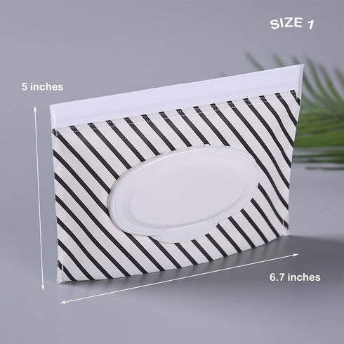 Portable Wet Wipe Pouch, Reusable Refillable Baby Travel Wipes Holder & Case, Lightweight Flushable Diaper Wipes