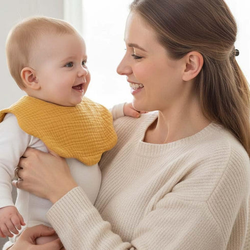 Soft Muslin Bibs for Teething & Drooling - Ideal for Newborns