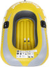 Inflatable Kayak Canoe Portable Boat for 1 Person, Air Rowing Boat for Swimming Pool and Lake Fishing Yellow