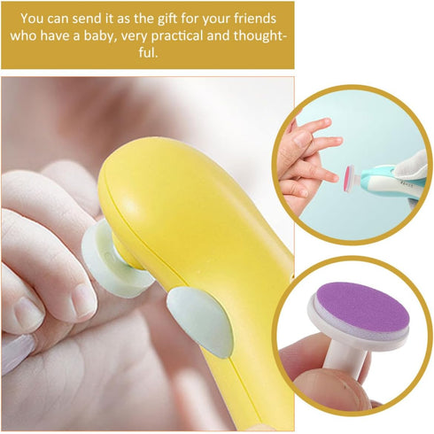 Trimmer 12-Piece Set Electric Baby Nail Pads for Newborns Colorful Nail Grinding Files High-Quality Replacement Heads