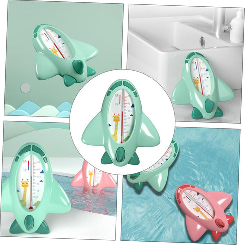 SUPVOX Cartoon Water Temperature Tester - Green Bath Thermometer for Safe Toddler Bathing