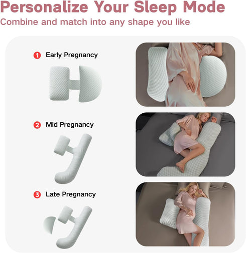 Pregnancy Pillow, SEEDNUR Full Body Maternity Pillow Support for Back, Legs, Belly, HIPS, Pregnancy Body Pillow