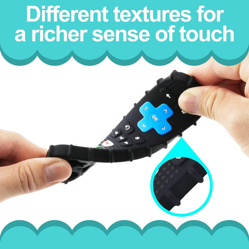 Silicone Remote Control and Game Controller Teething Toys for Baby 3 Months and Up, Sensory Teether Toys