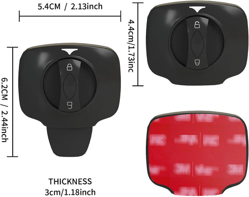 Snowharp (Black-1Pcs) Knob Switch Child Proof Oven Lock Baby Safety Oven Door Lock for Toddlers Heat-resistant Adhesive