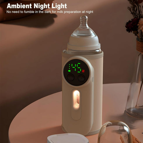 Tnfeeon Silent Milk Bottle Warmer Fast Heating Bottle Heater Travel Friendly Efficient Heating Technology with Accurate