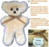 funlife 100% Australian Soft Lambskin Flat Teddy Bear for Baby Birthday Gift, Cream