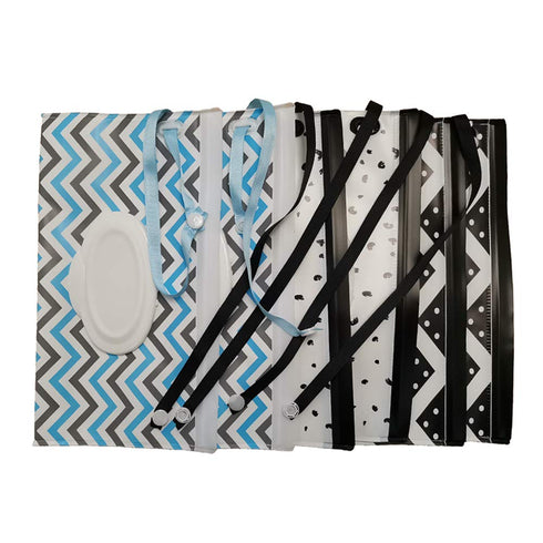 Mailaoqi 6 Pack Portable Wet Wipe Pouch Dispenser,Reusable & Refillable Portable Baby Lightweight Wipes Holder