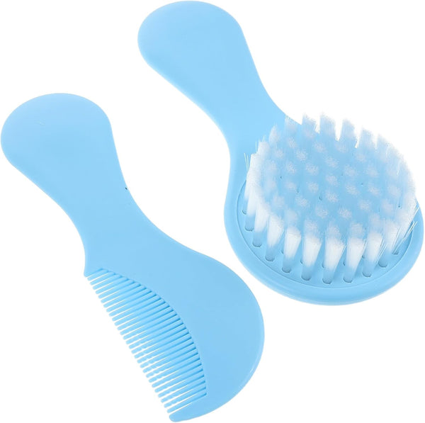 Wakauto Brush and Comb Set for Newborns, Soft Scalp Brush and Gentle