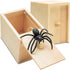 Fake Spider in a Box, Prank Gift for Adults & Kids, Handmade Wooden Pop Out Scare Surprise Boxes for Halloween