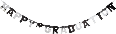 Happy Graduation Large Foil Letter Banner, 8 1/3' x 6 1/2", 1 Piece