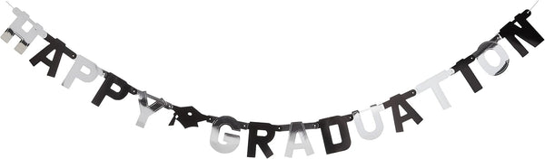 Happy Graduation Large Foil Letter Banner, 8 1/3' x 6 1/2", 1 Piece