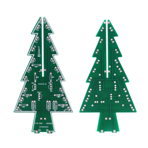 Colorful LED RGB Flashing Christmas Tree DIY Kits - Electronics 3D Xmas Tree Module for Practice Learning