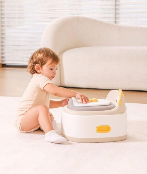 kindsgut 3-in-1 Setup Portable Potty Trainer for Travel & Home, Convertible Potty Training Seat with Step Stool
