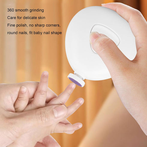 Trimmer 2 in-1, 2 Set Electric Automatic Infant Nail Clipper and File, USB Rechargeable Baby Nail Speed Quiet