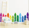 Whaline 8 Sheet Crayons Wall Decals Waterproof Watercolor Crayons Wall Stickers Educational