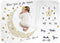 Baby Monthly Milestone Blanket for Boy and Girl, Monthly Blanket for Baby Pictures, 40" x 60" (Golden Moon)