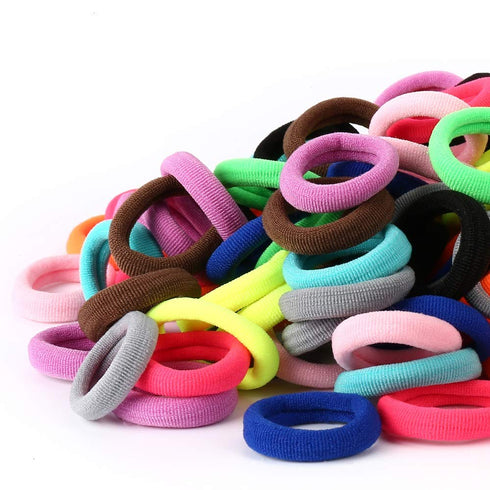 Baby Hair Ties, Cotton Toddler Hair Ties for Girls, Seamless Hair Bands, Elastic Ponytail Holders, Diameter 0.97 Inch