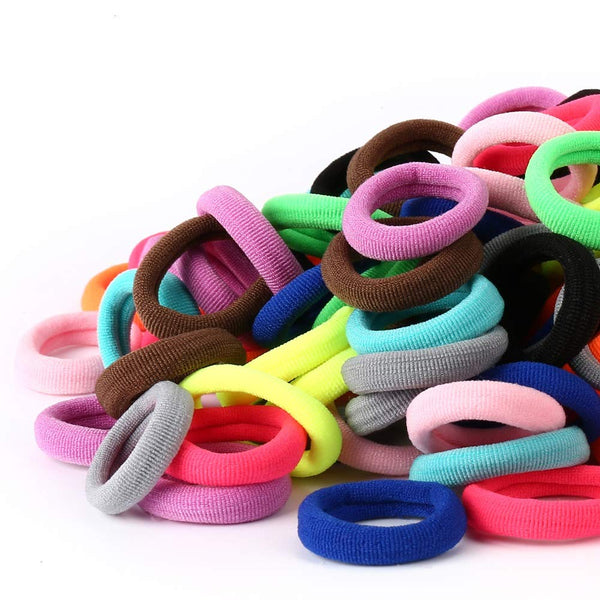 Baby Hair Ties, Cotton Toddler Hair Ties for Girls, Seamless Hair Bands, Elastic Ponytail Holders, Diameter 0.97 Inch