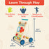 B. toys Little Learning Steps, Wooden Activity Walker, 7 Educational Activities, Learning & Walking Toy for Toddlers