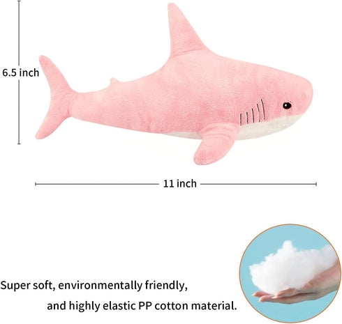 11" MUPI Shark Stuffed Animal Plush Cute Shark Toy Plush Pillows Soft Cotton Sharks Plushies Ocean Sea Animal Doll